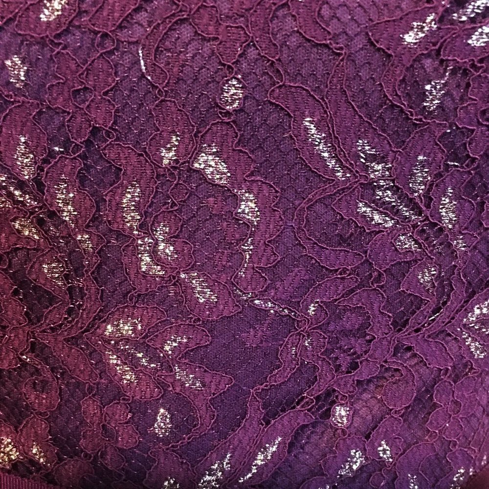 VERA WANG PRINCESS Strapless Purple Lace Mini Cocktail Dress - Picture 9 of 11